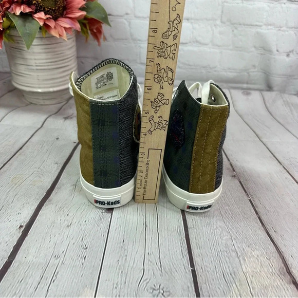 pro keds womens 8.5 royal high top sneaker patchwork lace up UNISEX - Picture 4 of 8